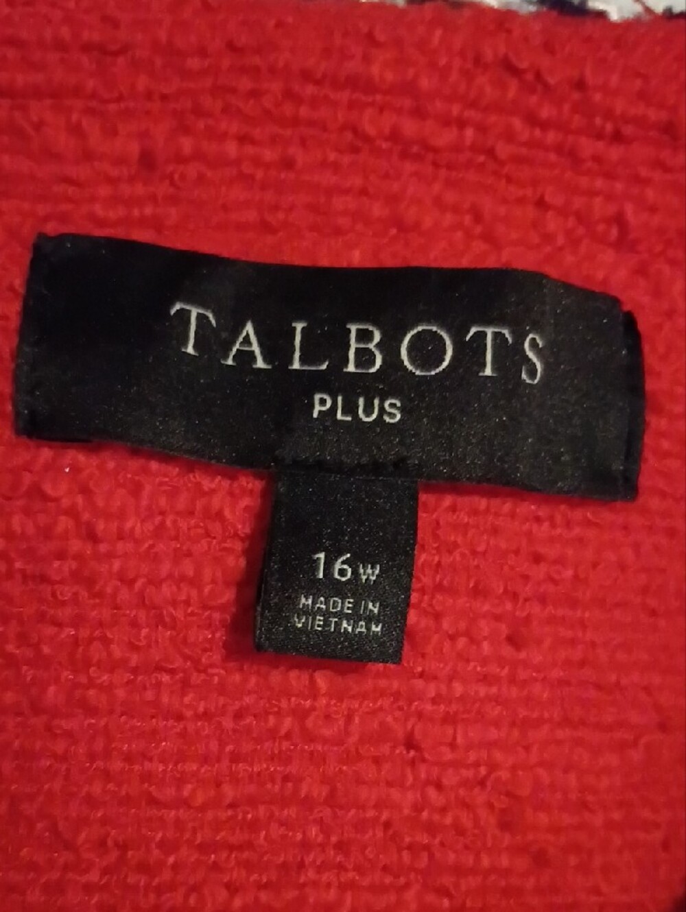 Talbots Bright Red Textured Lady Jacket - Picture 5 of 8